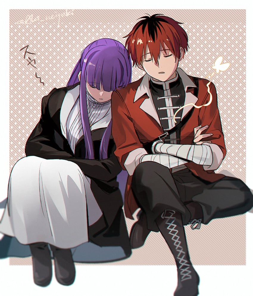 fern and stark (sousou no frieren) drawn by aki_(neyuki41028)