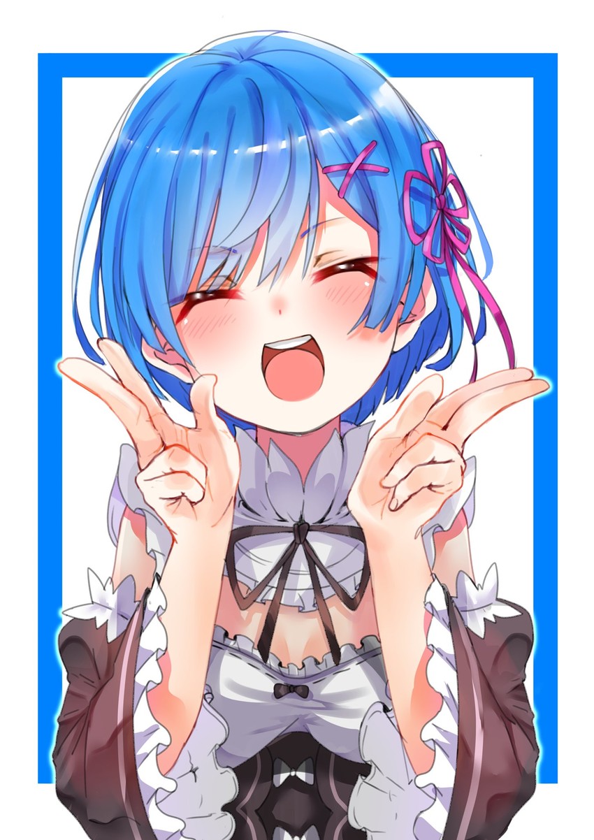 rem (re:zero kara hajimeru isekai seikatsu) drawn by edamame_(momonga0308)
