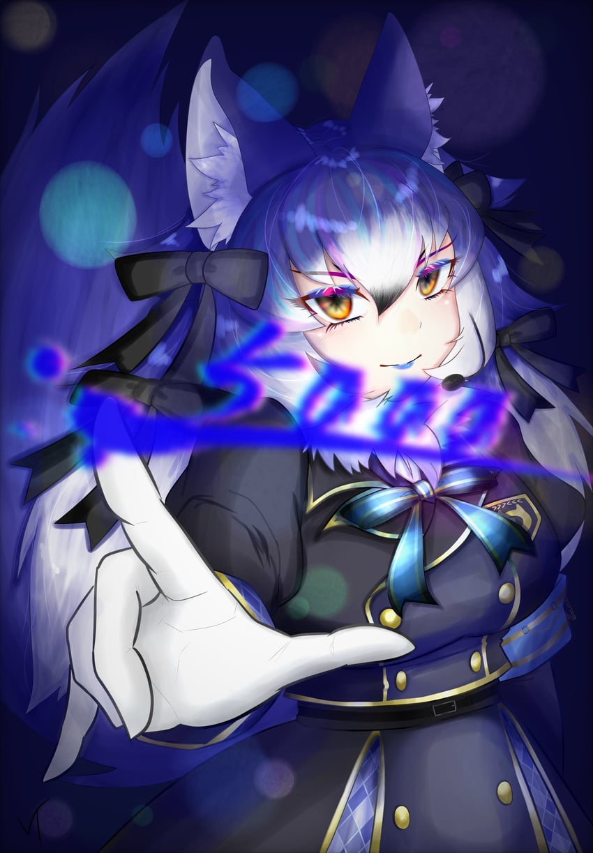 dire wolf (kemono friends and 1 more) drawn by viti_sataa