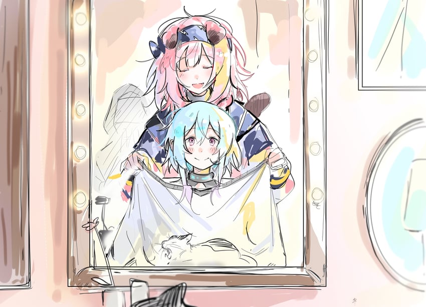 doctor, goldenglow, and mizuki (arknights) drawn by wed_(lim38869577)