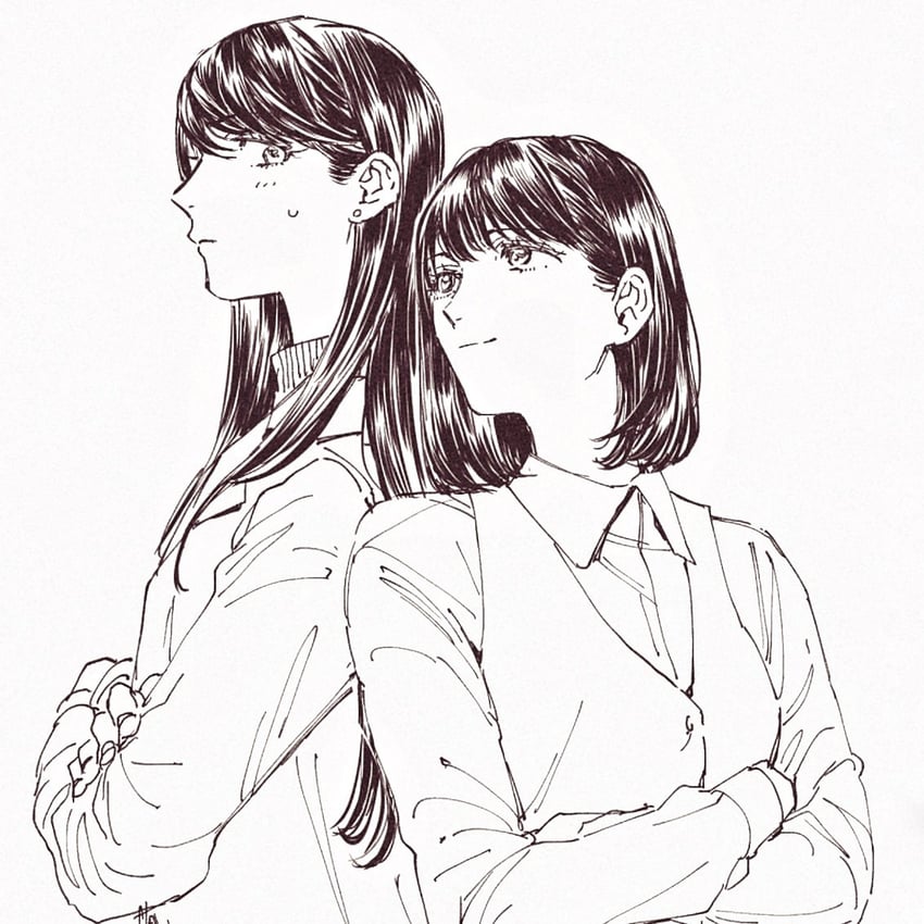 kazuki nanami and tsujidou aoi (2dk g pen mezamashidokei) drawn by oosawa_yayoi