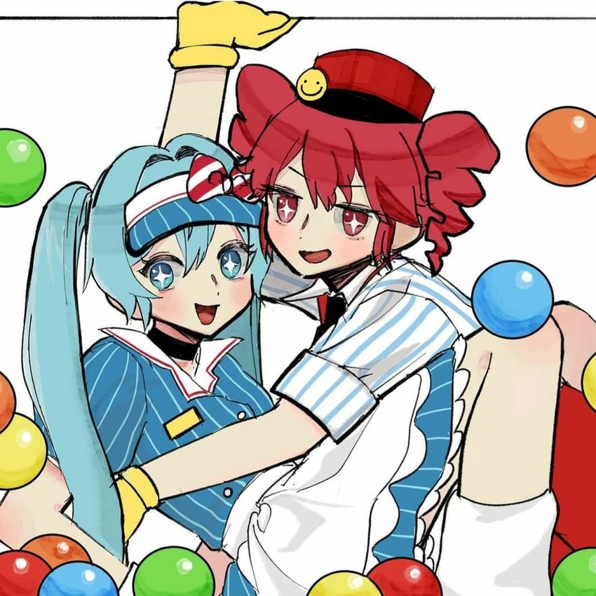 hatsune miku and kasane teto (vocaloid and 2 more) drawn by aiueo18981651