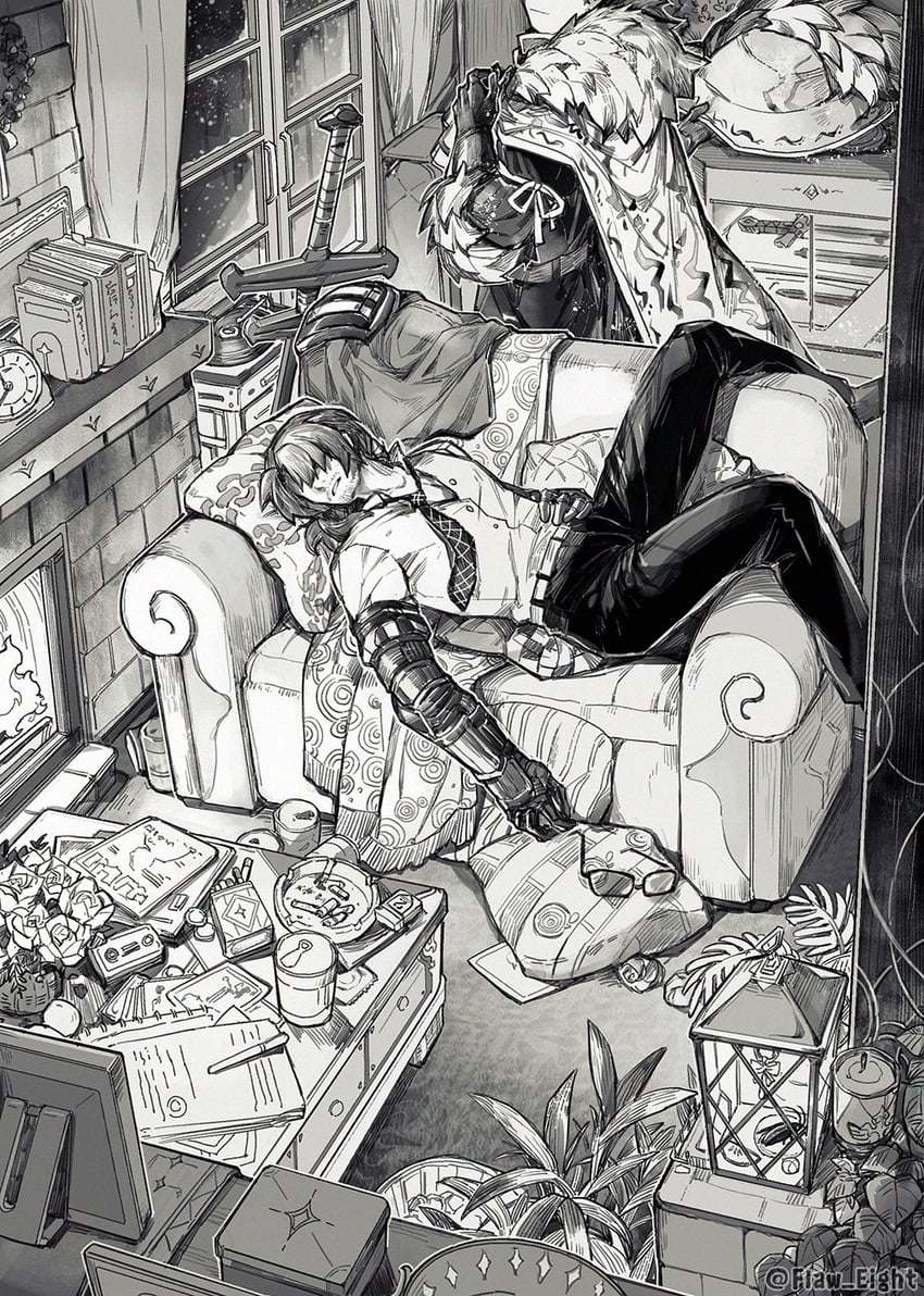 meursault and gregor (project moon and 1 more) drawn by flaw_eight