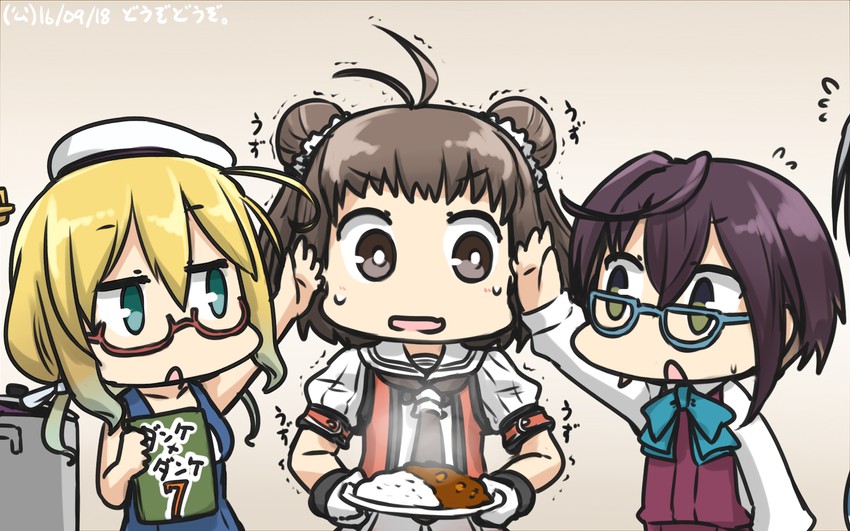takao, hiei, naka, i-8, naka kai ni, and 2 more (kantai collection and 1 more) drawn by hamu_koutarou