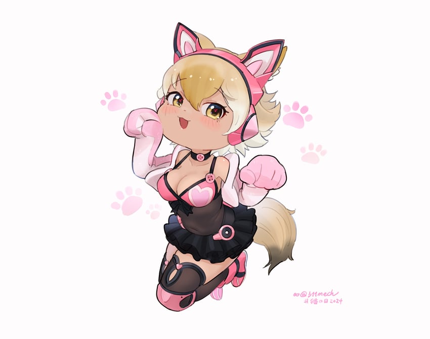 coyote and lucky chloe (kemono friends and 2 more) drawn by beleven