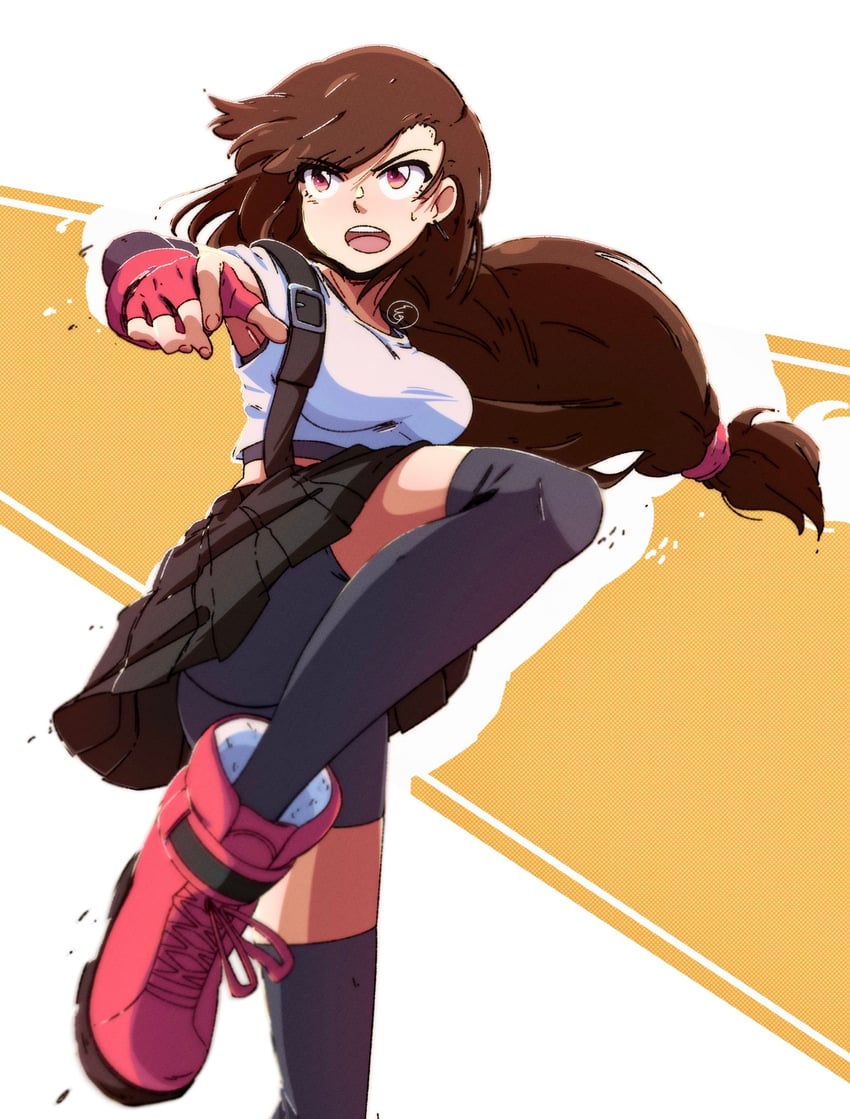 tifa lockhart (final fantasy and 2 more) drawn by thejg