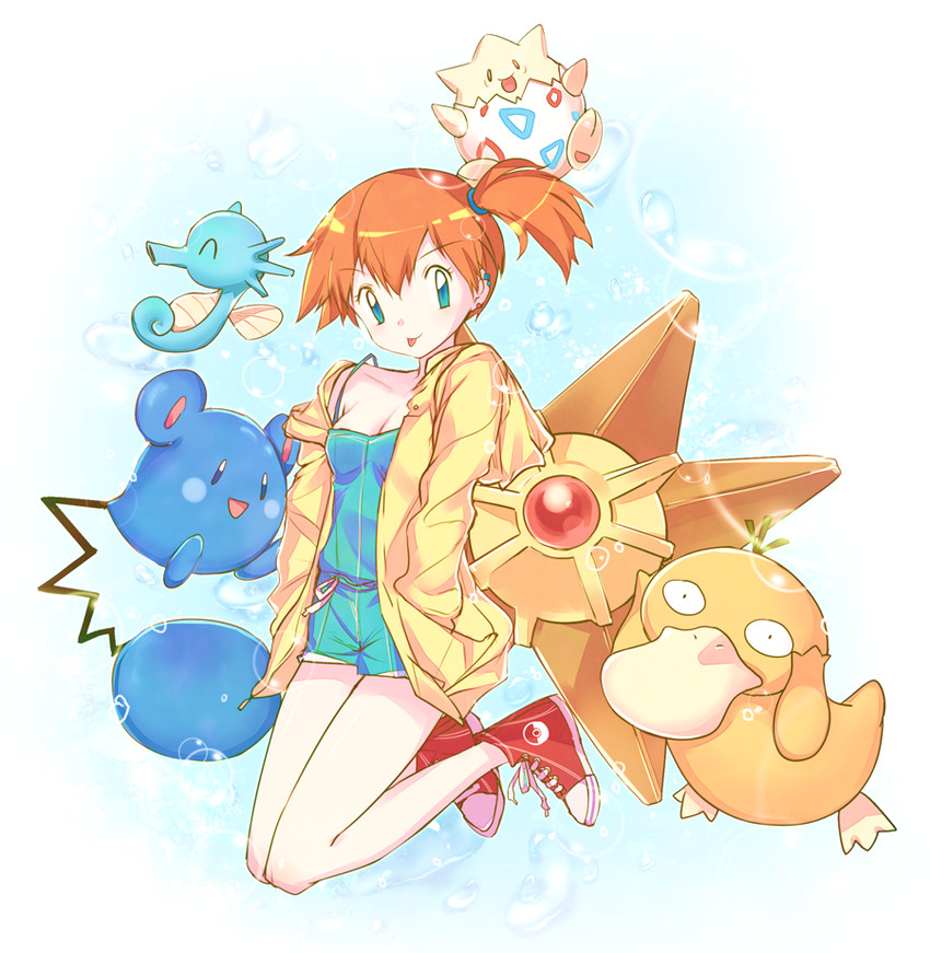 misty, psyduck, togepi, staryu, horsea, and 1 more (pokemon) drawn by joypyonn