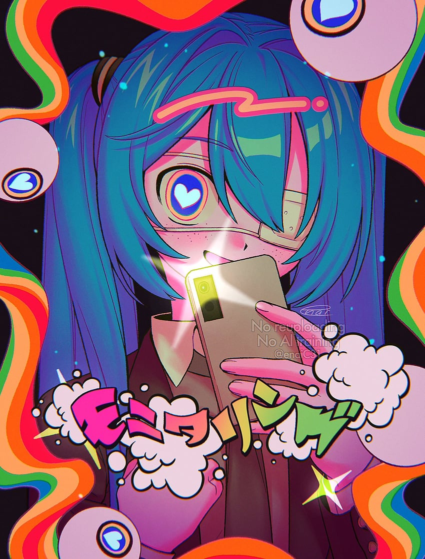hatsune miku (vocaloid and 1 more) drawn by menma_(enaic31)