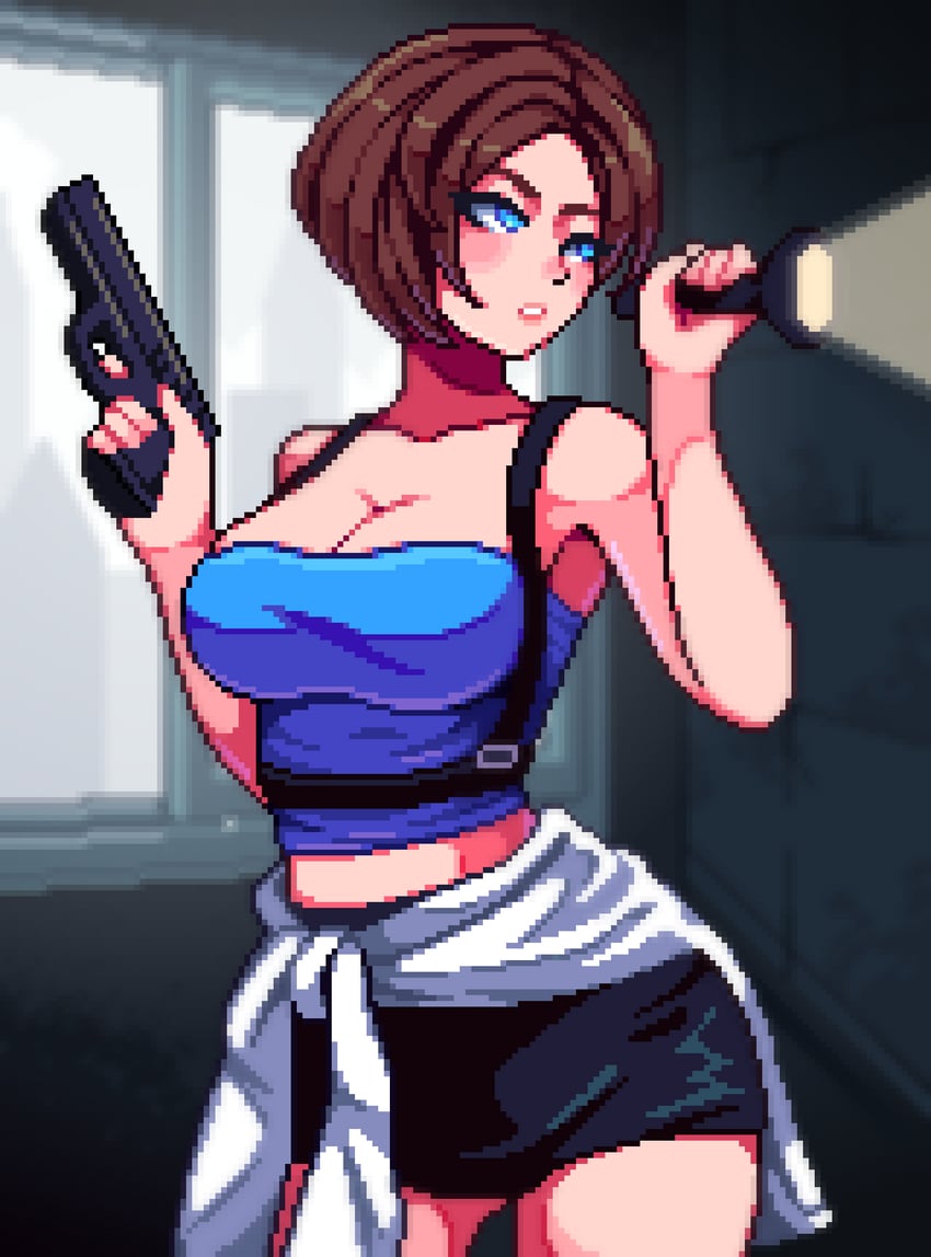 jill valentine (resident evil and 1 more) drawn by yumykon