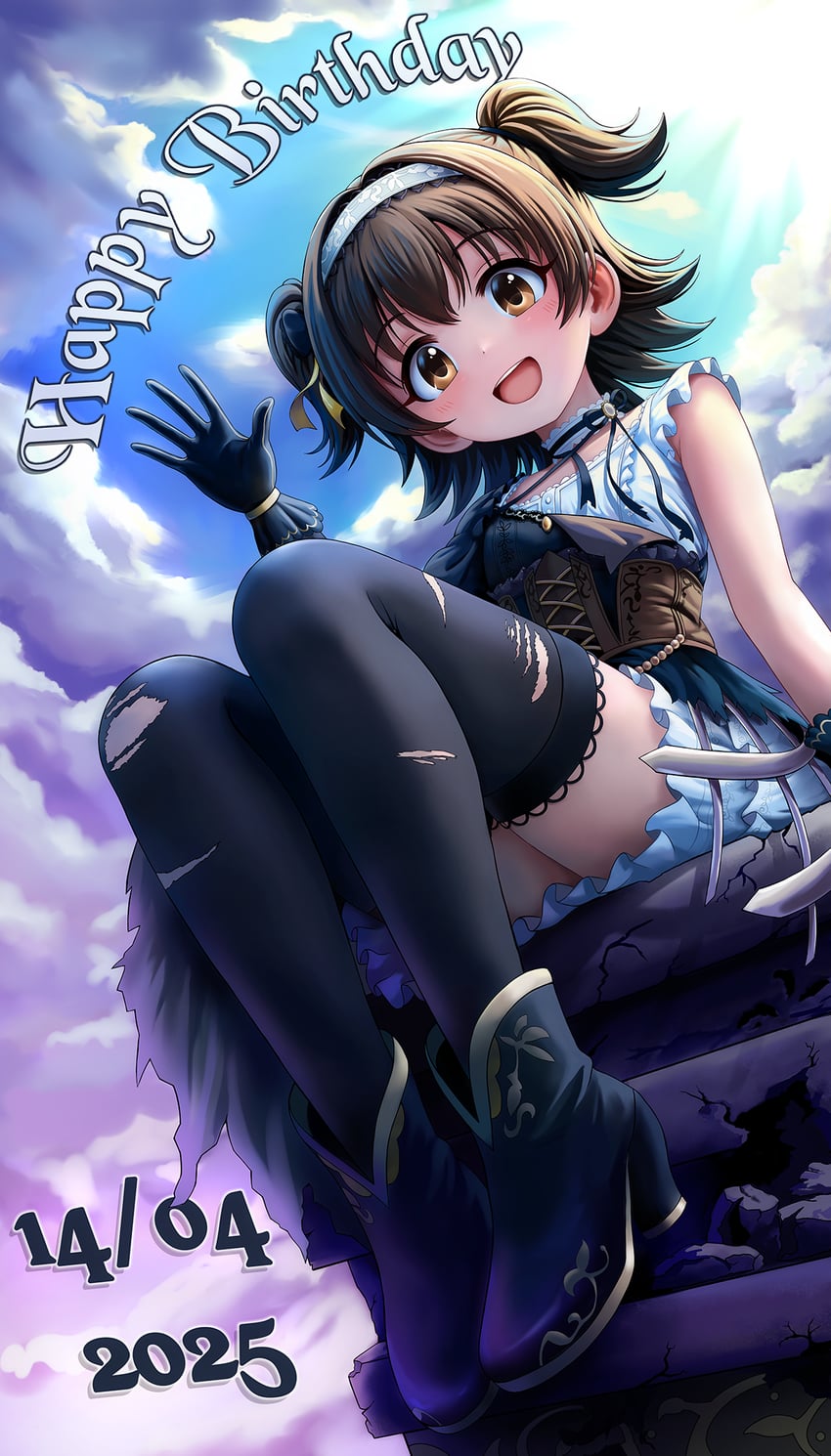 akagi miria (idolmaster and 1 more) drawn by solmyr2000