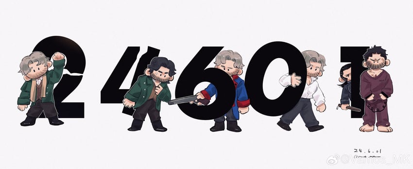 javert and jean valjean (les miserables) drawn by vamos_mk