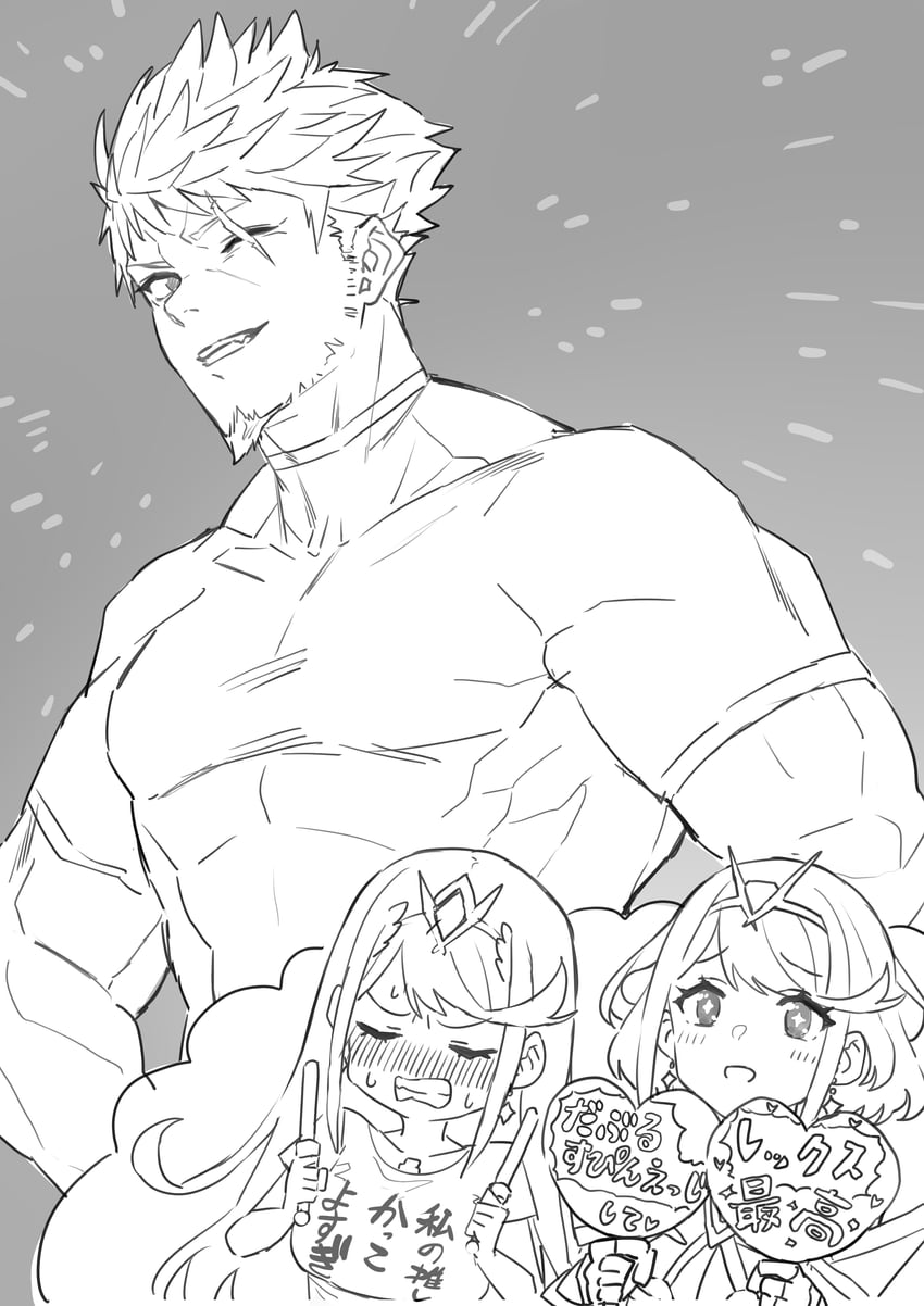 pyra, mythra, and rex (xenoblade chronicles and 3 more) drawn by baffu