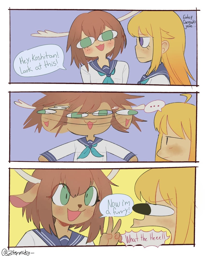 shikanoko noko and koshi torako (shikanoko nokonoko koshitantan and 1 more) drawn by ztermidsy