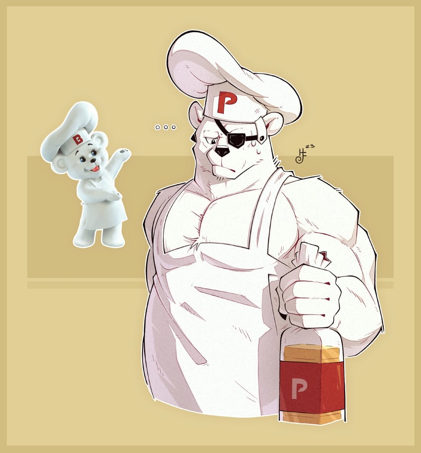 polar patroller and osito bimbo (fortnite and 1 more) drawn by hypnof0xx