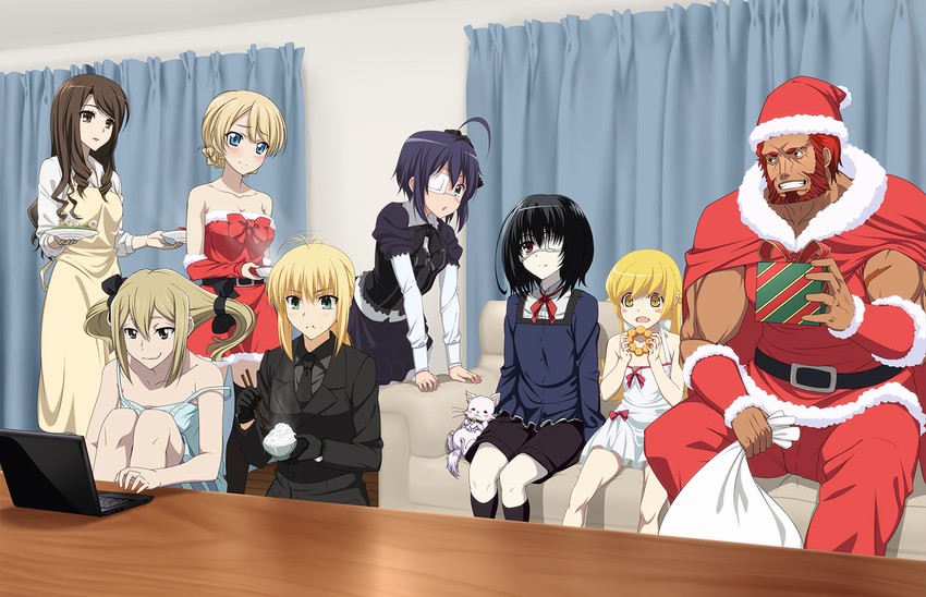 artoria pendragon, saber, darjeeling, oshino shinobu, iskandar, and 5 more (fate and 8 more) drawn by iyakun