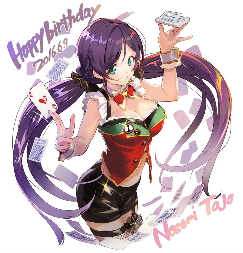 tojo nozomi (love live! and 2 more) drawn by shirabi