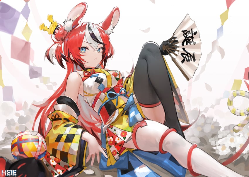 hakos baelz (hololive and 1 more) drawn by heie_art