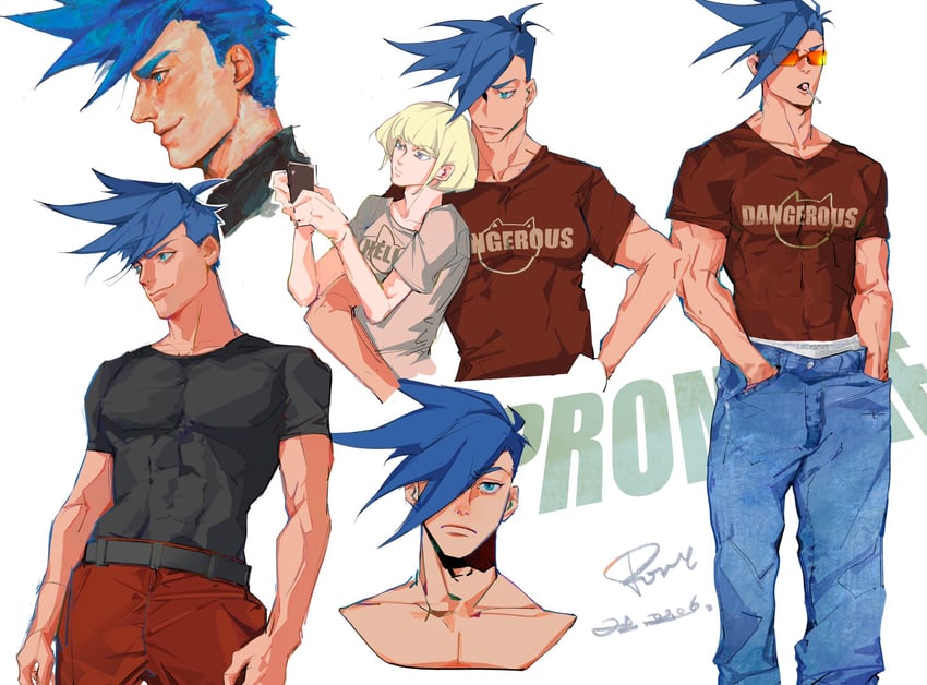 lio fotia and galo thymos (promare) drawn by ror4