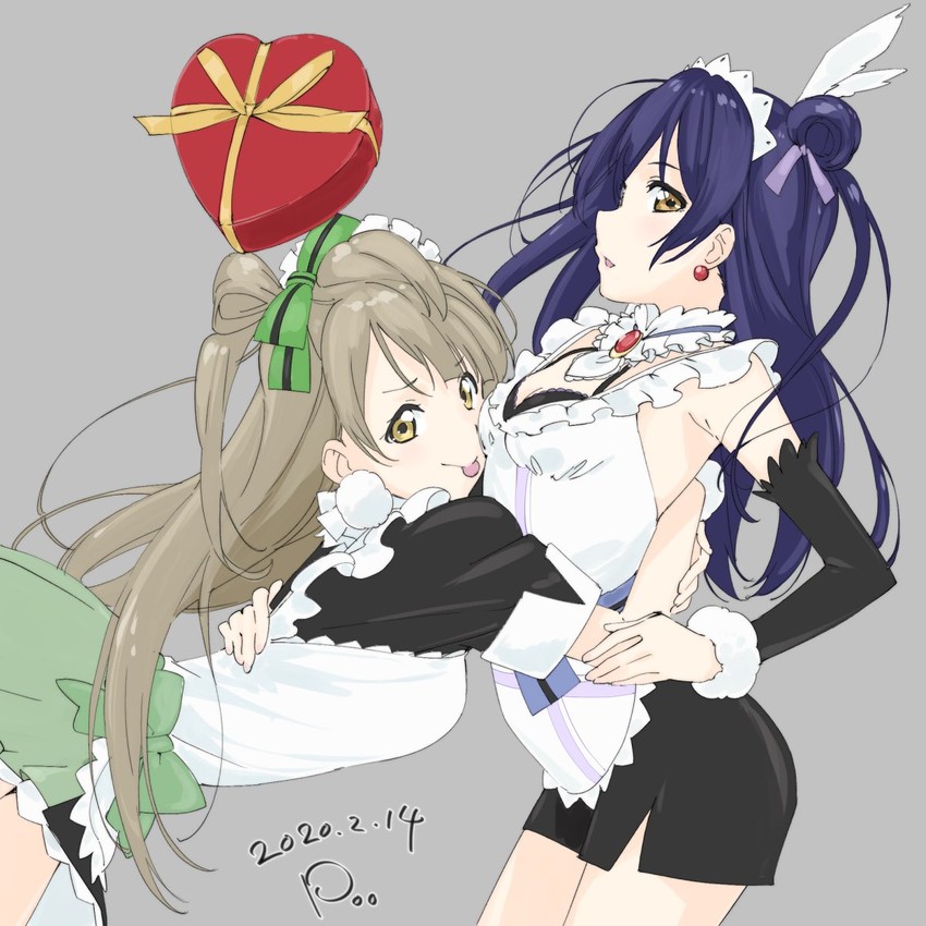 sonoda umi and minami kotori (love live! and 1 more) drawn by tani_takuya