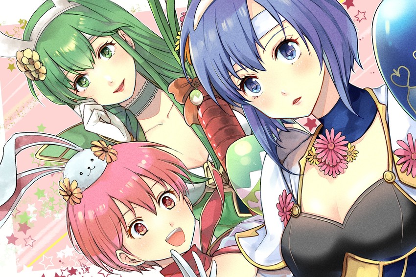 palla, catria, and est (fire emblem and 2 more) drawn by anzk232