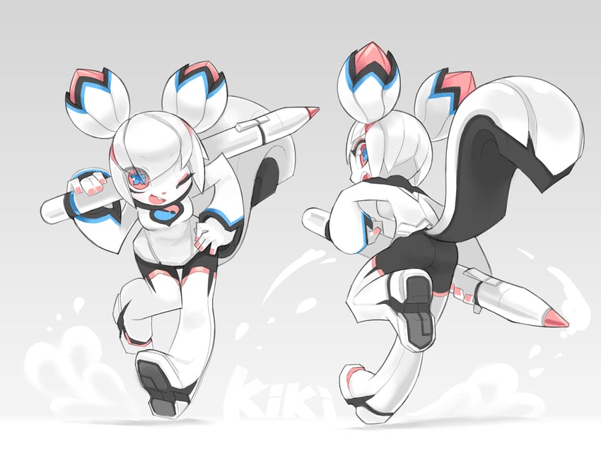kiki the cyber squirrel (original and 3 more) drawn by tyson_tan