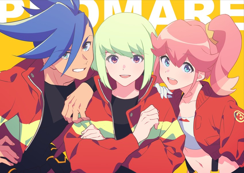 lio fotia, galo thymos, and aina ardebit (promare) drawn by rew241