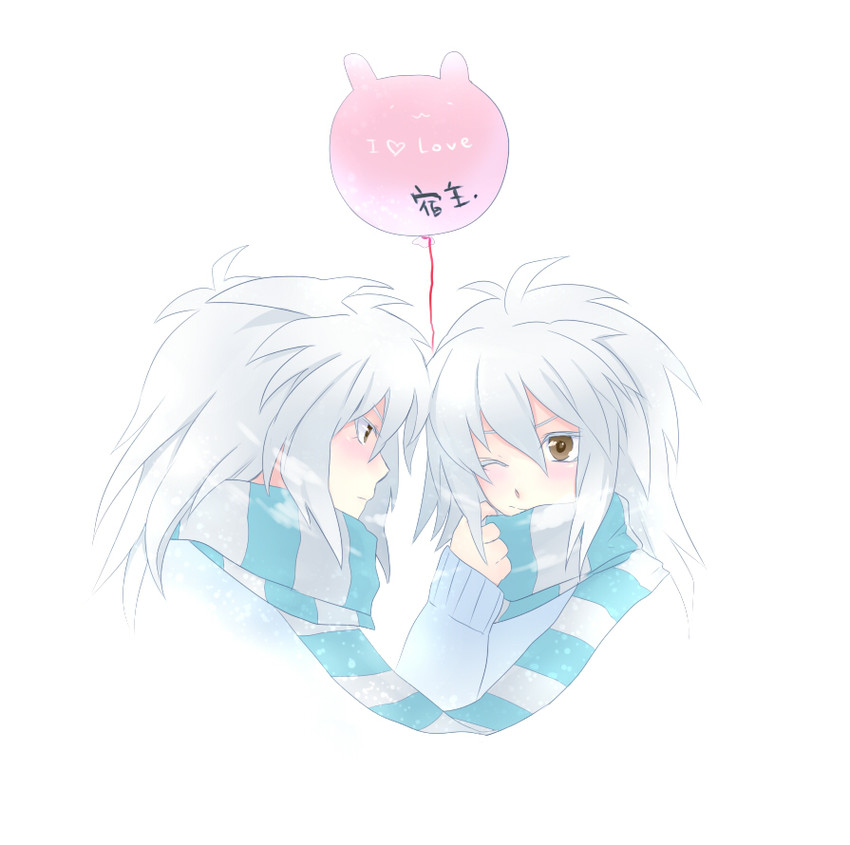 yami bakura and bakura ryou (yu-gi-oh! and 1 more) drawn by okura_shinji
