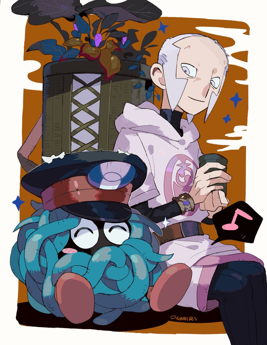 ingo and tangela (pokemon and 1 more) drawn by onigiri_(ahku5522)