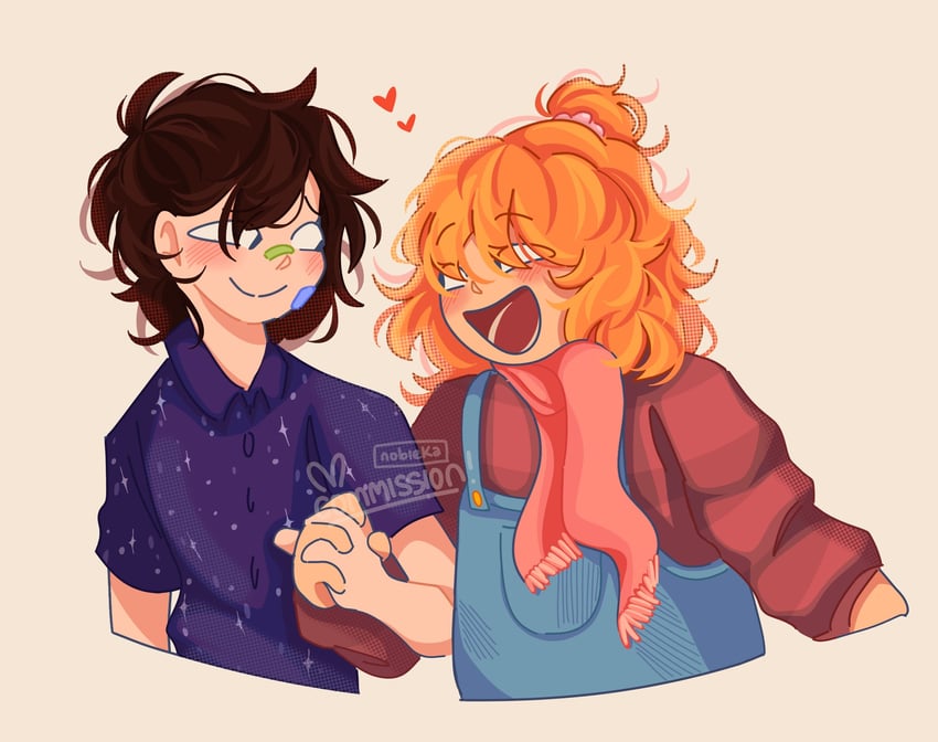 main character and tamarack baumann (our life and 1 more) drawn by nobi33ka