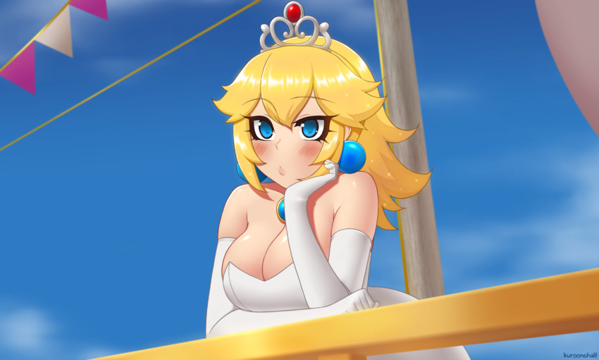 princess peach (mario and 1 more) drawn by kuroonehalf