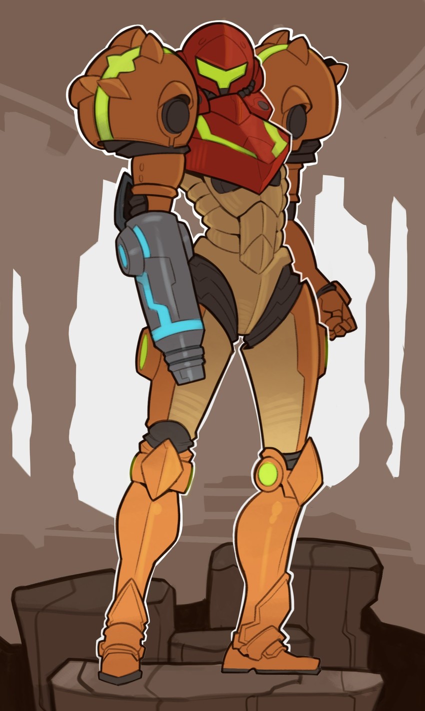 samus aran (metroid and 1 more) drawn by splashbrush