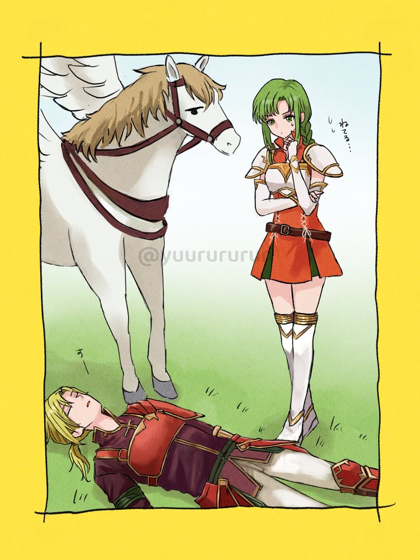 vanessa and forde (fire emblem and 1 more) drawn by yuurururun