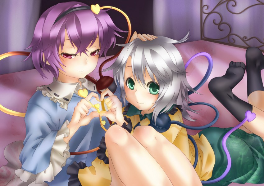 komeiji koishi and komeiji satori (touhou) drawn by orippa