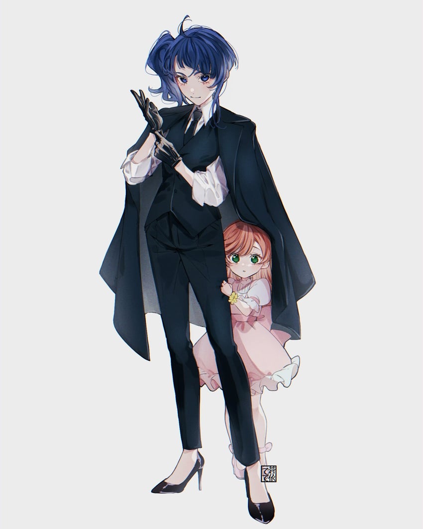 sora harewataru and nijigaoka mashiro (precure and 1 more) drawn by aoi_tete