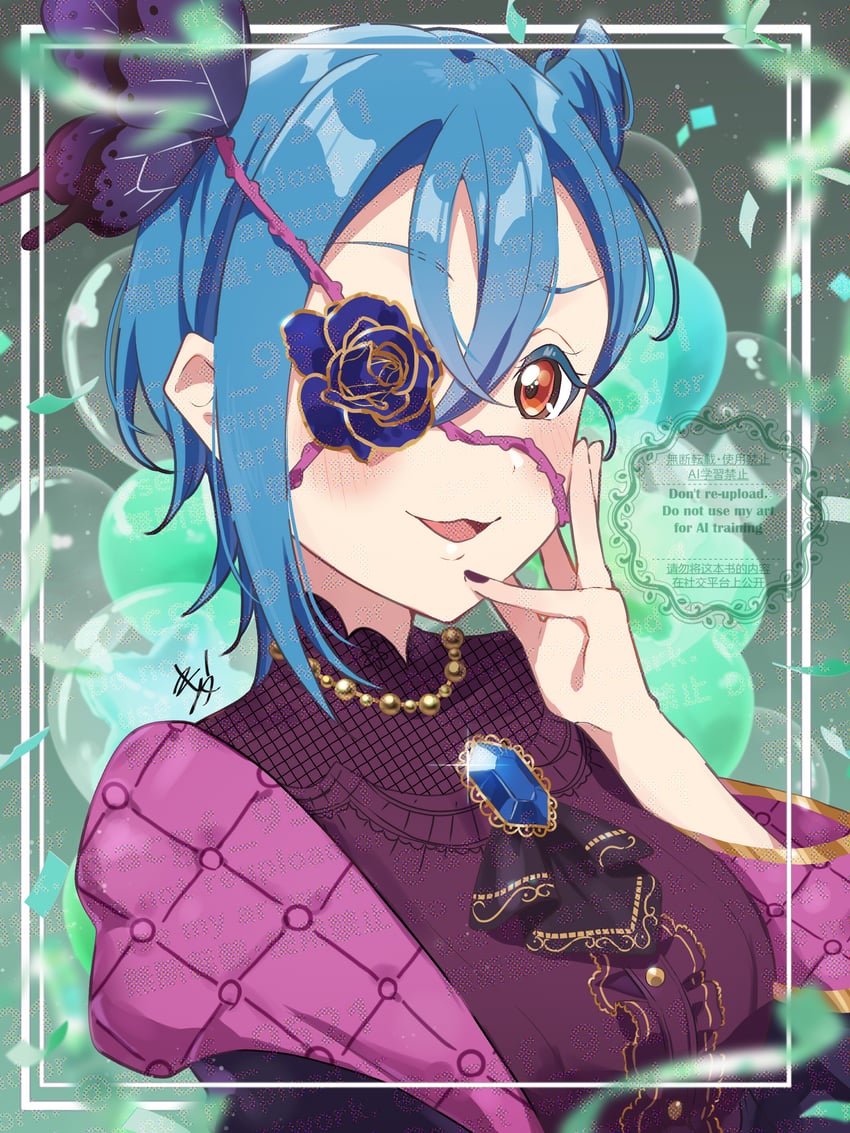 wakana shiki (love live! and 1 more) drawn by kyaku_tasu