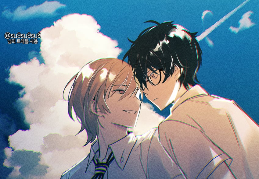 amamiya ren and akechi gorou (persona and 1 more) drawn by yuhi_(hssh_6)
