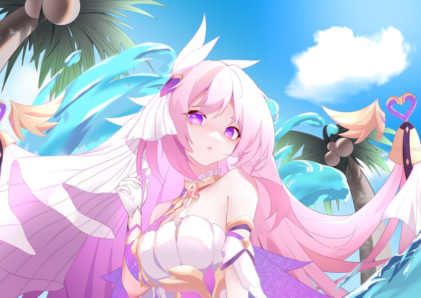 elysia (honkai and 1 more) drawn by ziluolan_jia_de_mao