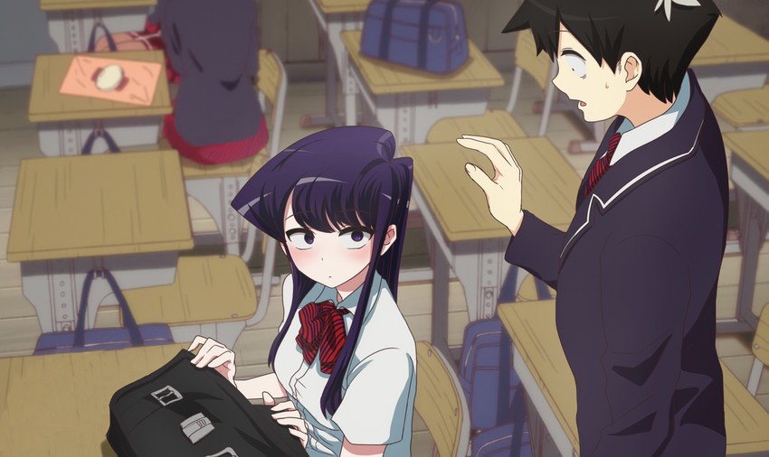 komi shouko and tadano hitohito (komi-san wa komyushou desu) drawn by luizhtx
