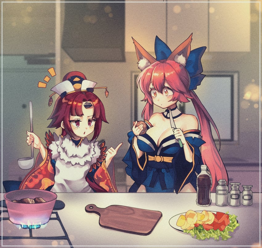 tamamo, tamamo no mae, and beni-enma (fate and 1 more) drawn by arimura_marron