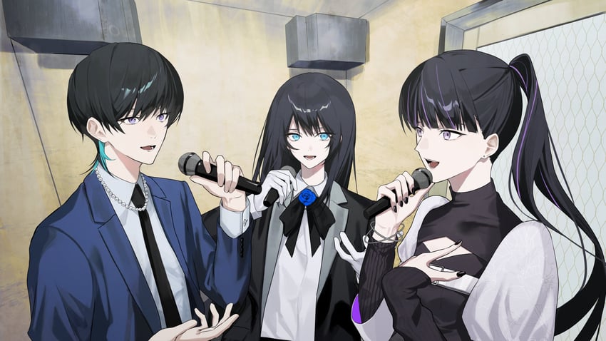 chando, yoshino, and jakusansei (ado and 1 more) drawn by amn_ic01