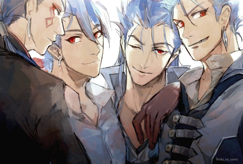 cu chulainn alter and cu chulainn (fate and 3 more) drawn by hakusaihatake