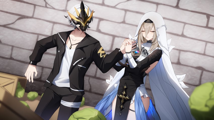 aponia and kalpas (honkai and 1 more) drawn by wu_ganlan_cai