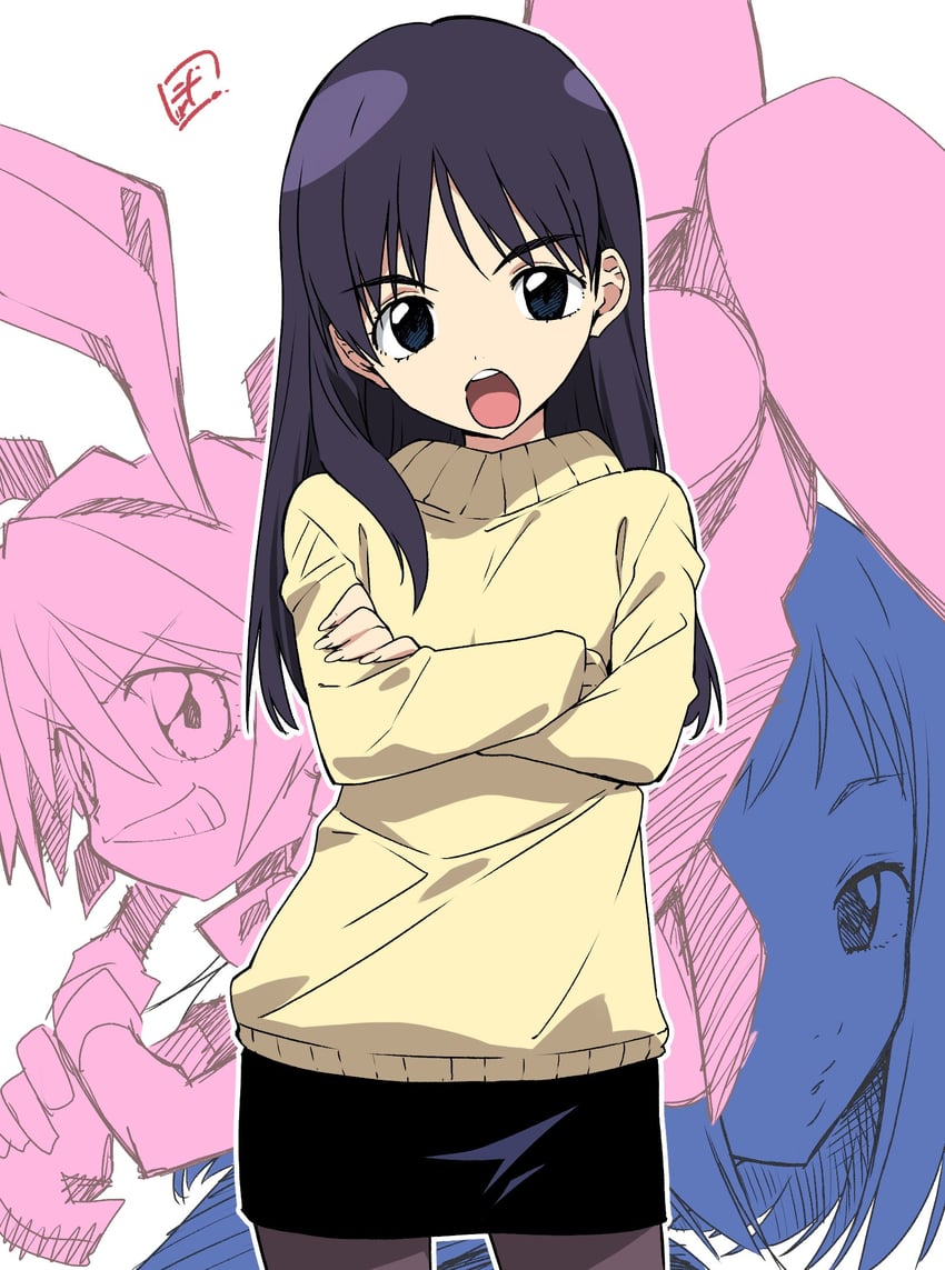 haruhara haruko, samejima mamimi, and ninamori eri (flcl) drawn by take_shinobu