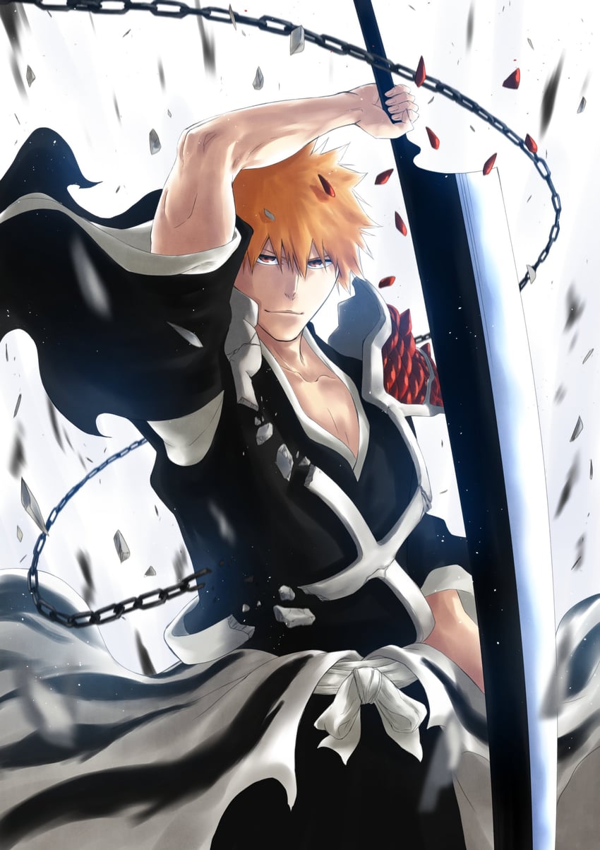 kurosaki ichigo (bleach and 1 more) drawn by mitarashi_(5333069)