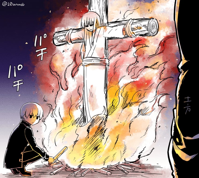 okita sougo, hijikata toushirou, and katsura kotarou (gintama) drawn by a4_(drpnd)