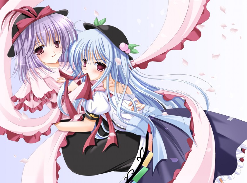 hinanawi tenshi and nagae iku (touhou) drawn by hiyori-o