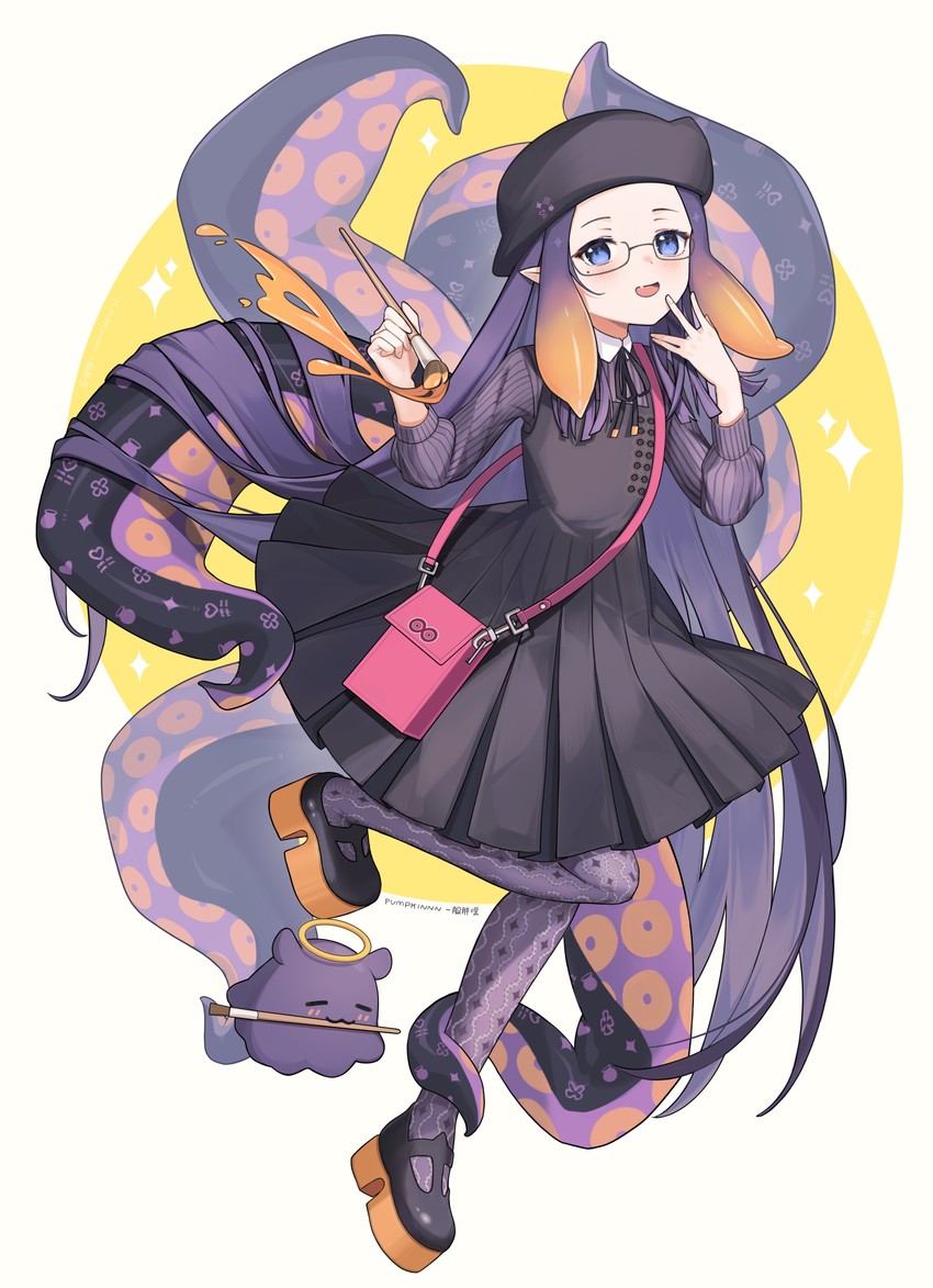 ninomae ina'nis and takodachi (hololive and 1 more) drawn by pumpkinnn
