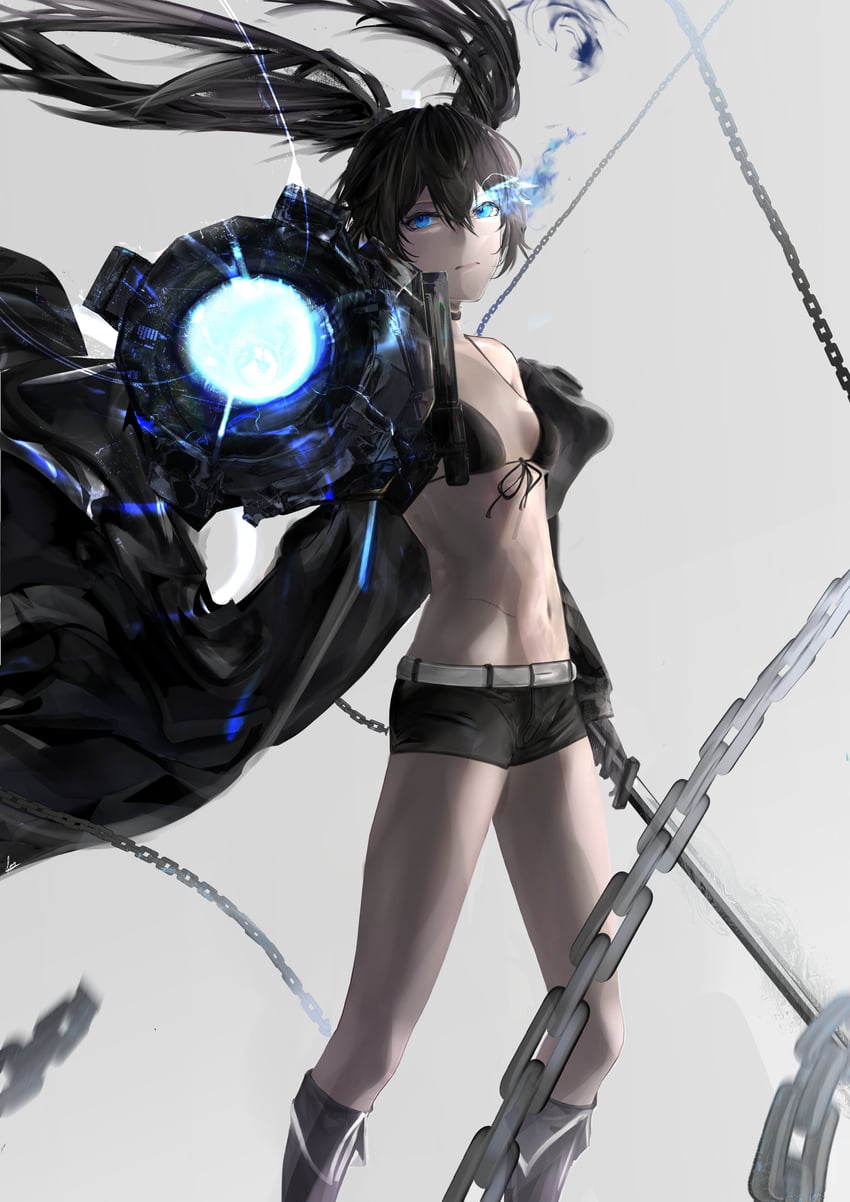 black rock shooter (punishing: gray raven and 1 more) drawn by tony_028