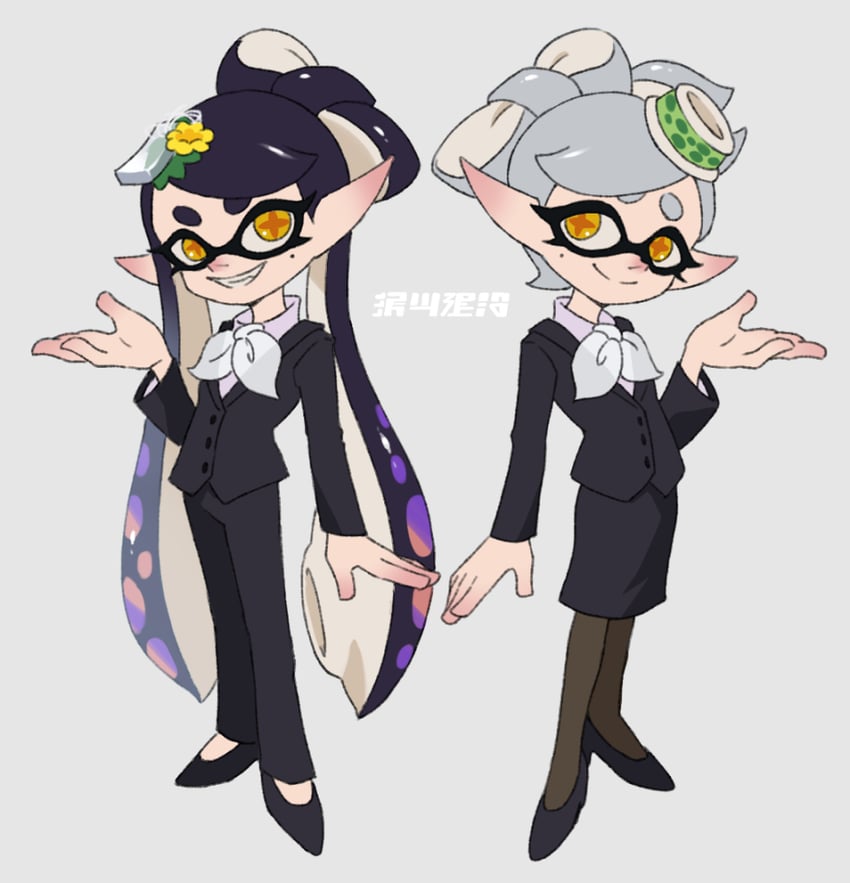 marie and callie (splatoon and 1 more) drawn by teo_(teorekka)