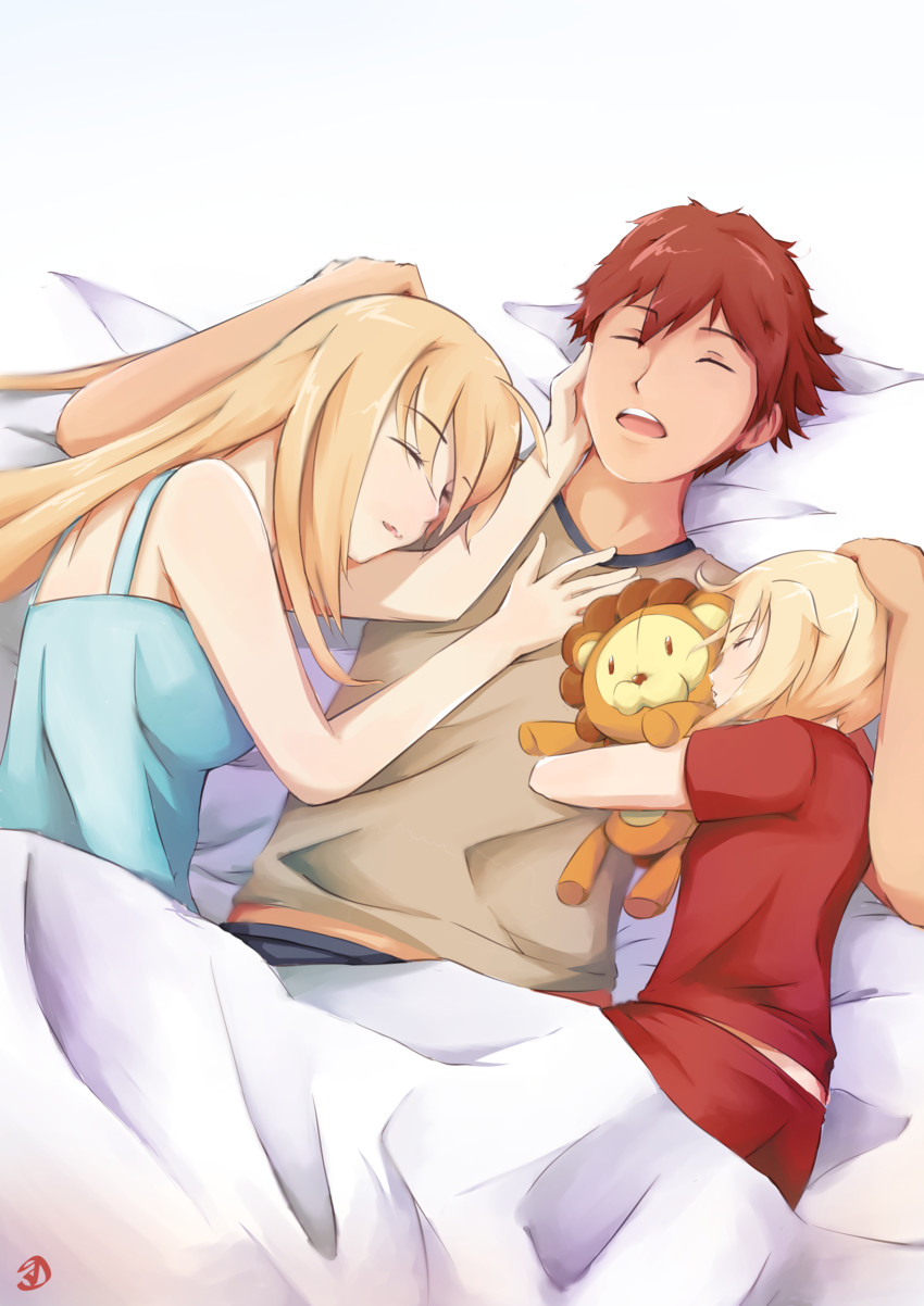 artoria pendragon, saber, emiya shirou, and mordred (fate and 2 more) drawn by nachtness